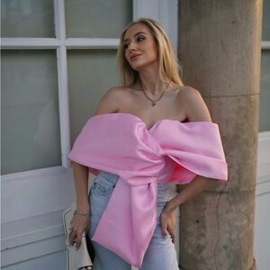 Elegant Pink Off-Shoulder Top
